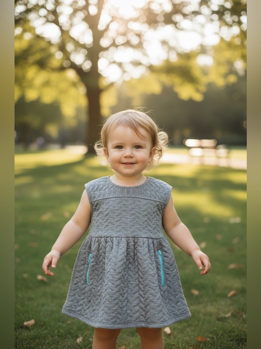 Splendid Girls Quilted Dress With Pockets Size 6 To 12 Months